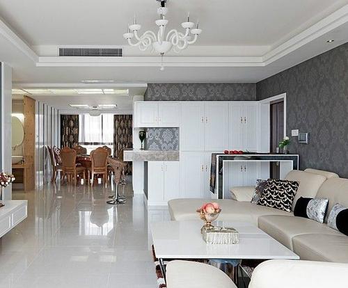 歐式風格鋁扣板吊頂圖片-客廳鋁扣板吊頂廠家教你客廳吊頂這樣裝