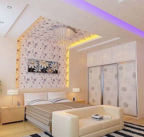 鋁扣板臥室吊頂效果圖-臥室鋁扣板吊頂怎么裝