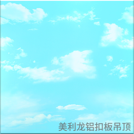 藍天白云彩涂辦公室鋁扣板